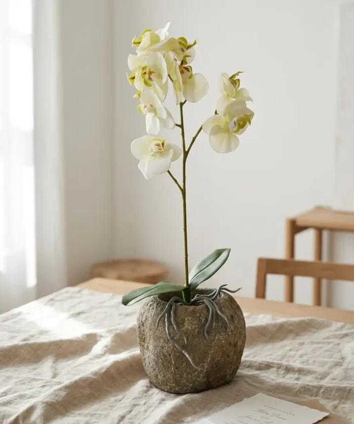 Alternative view of Orkide 41 cm | Naturtro Grøn/Hvid Blomst