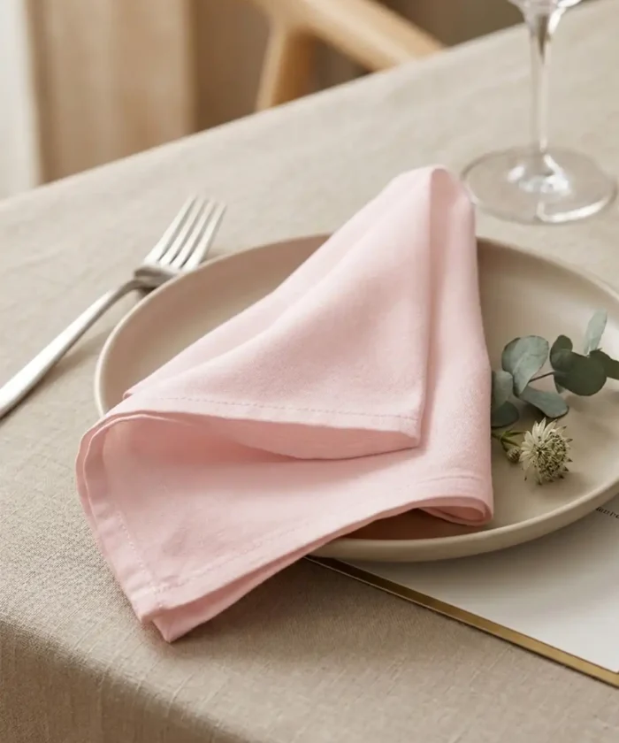 Stofservietter Støvet Rosa 35x35 cm (25-pak) | Genanvendelige Stofservietter